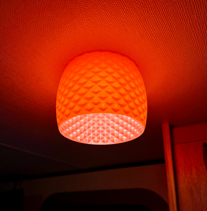 Diamond Texture RV LED Puck Light Shade