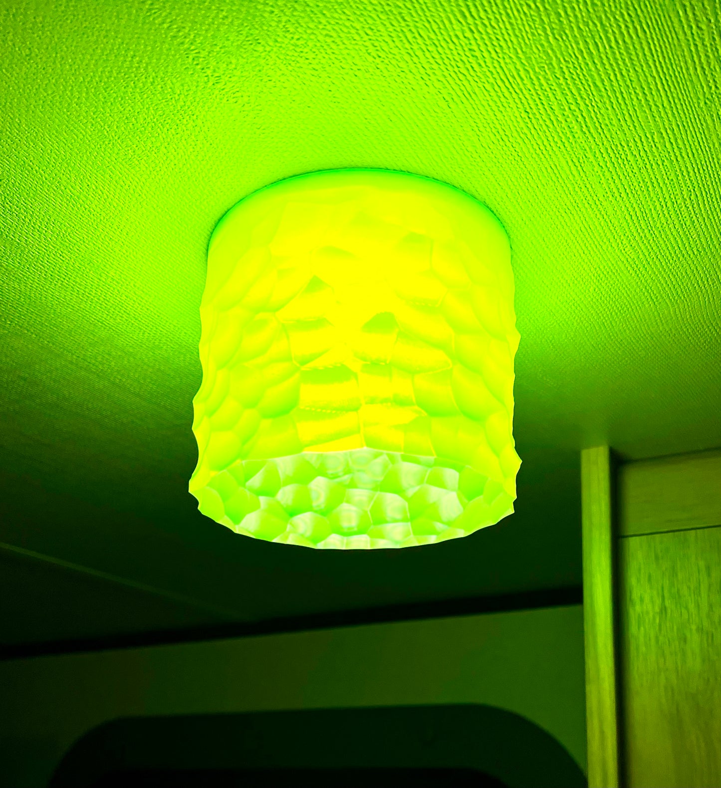 Rock Texture RV LED Puck Light Shade