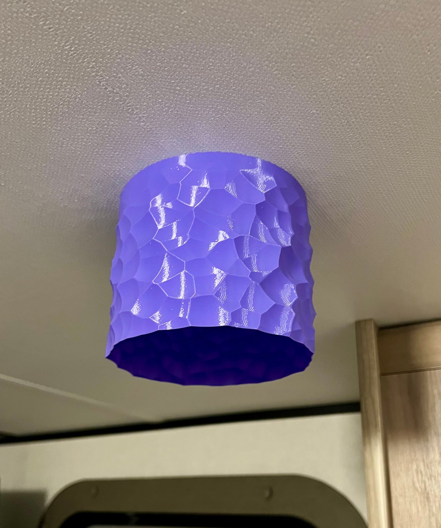 Rock Texture RV LED Puck Light Shade