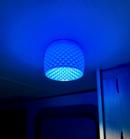 Diamond Texture RV LED Puck Light Shade